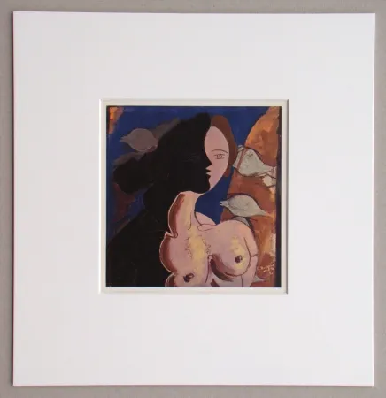 照相凹版 Braque (After) - Tête de femme, 1942