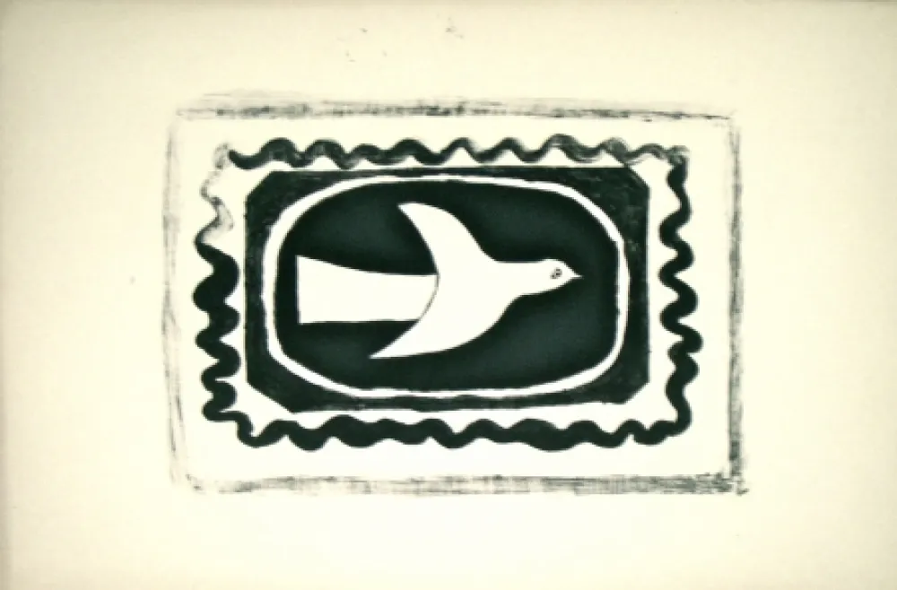 石版画 Braque - Bird VII