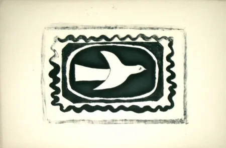 石版画 Braque - Bird VII