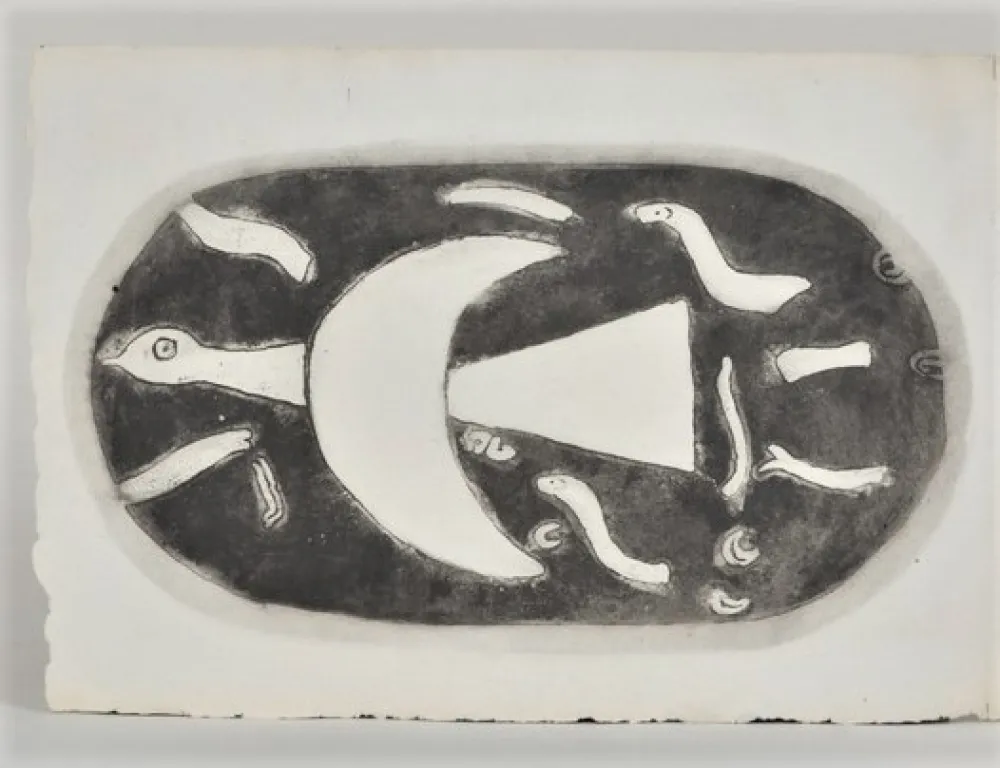 版画 Braque - Chants de Milarepa