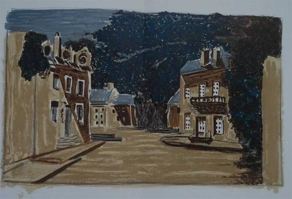 石版画 Braque - Decor pour Les Facheux