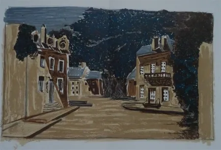 石版画 Braque - Decor pour Les Facheux