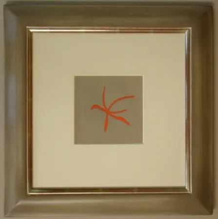 石版画 Braque - Étoile de mer rouge, 1962