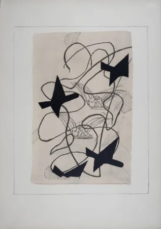 石版画 Braque - Étude, 1971