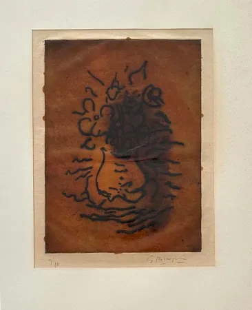 版画 Braque - Fleurs