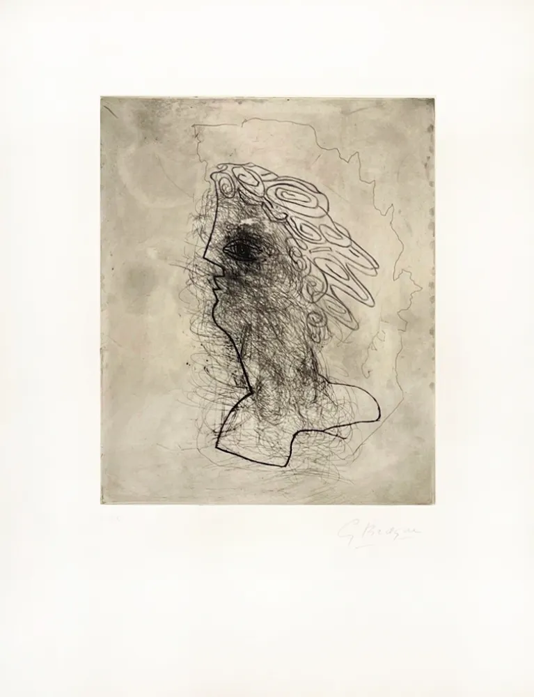 版画 Braque - Grande tête