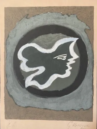 石版画 Braque - Greek Profile M. 76 – 146