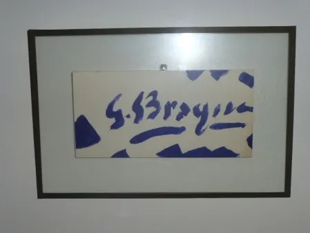 石版画 Braque - Invitation à la galerie Maeght
