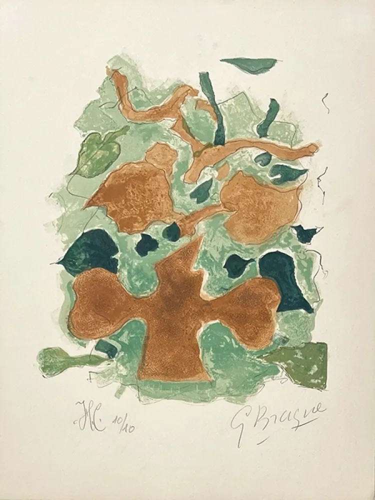 石版画 Braque - La forêt