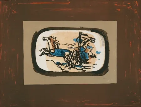 石版画 Braque - Le char II