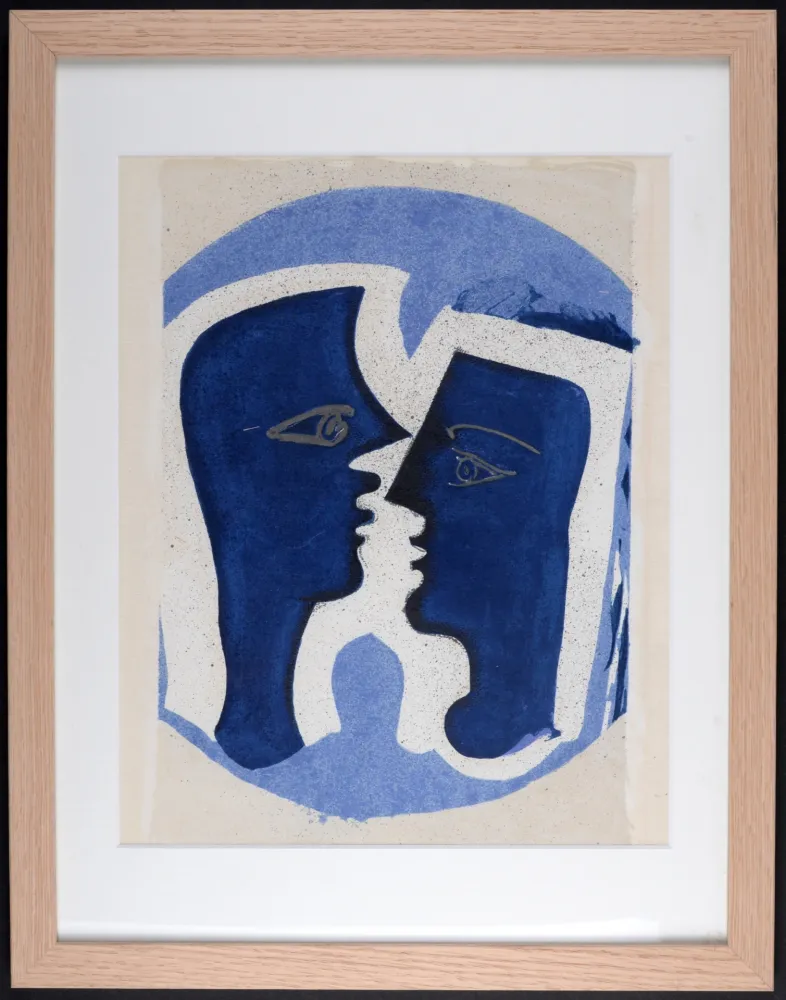 无技术 Braque - Le Couple, 1963 - Framed