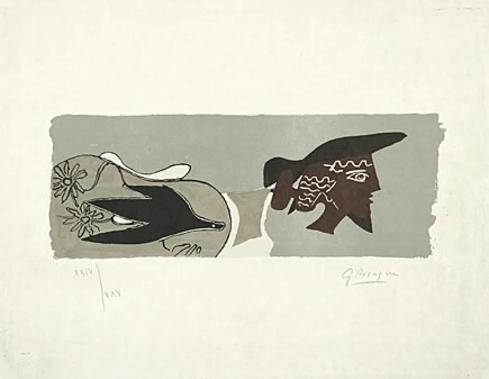 石版画 Braque - Le Poète