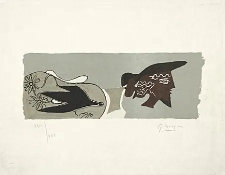 石版画 Braque - Le Poète