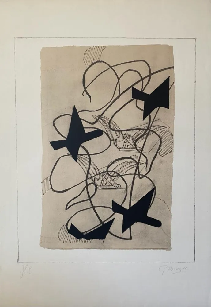 石版画 Braque - L'envol