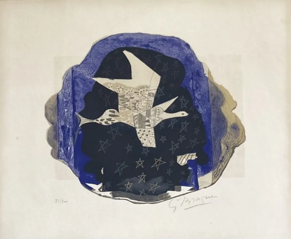 石版画 Braque - Les étoiles 