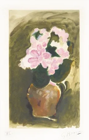 蚀刻飞尘法 Braque - Les Fleurs Violets (Purple Flowers), c. 1960