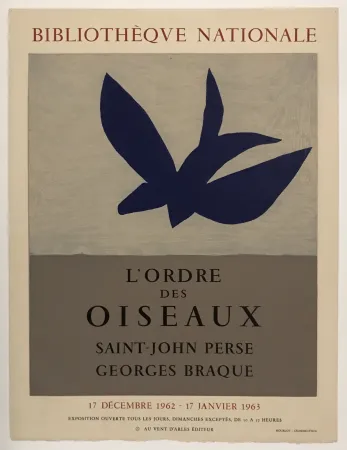 版画 Braque - L'Ordre des Oiseaux