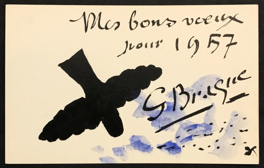 无技术 Braque - Mes bons voeux pour 1957 (Greeting Card)