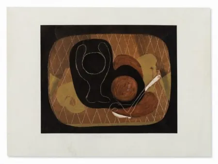镂版印刷 Braque - NATURE MORTE, 1931-1933 
