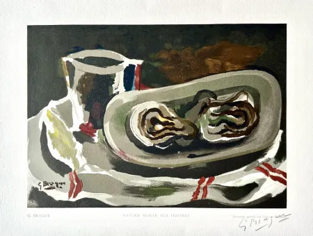 木刻 Braque - Nature Morte aux Huitres 