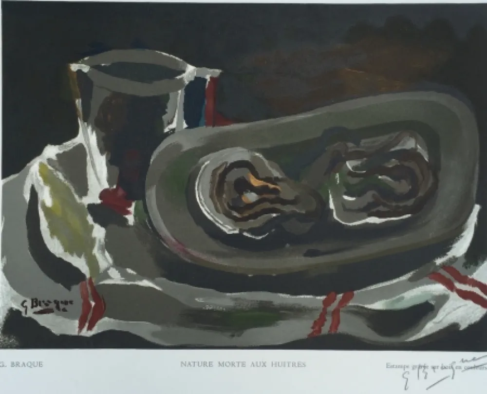 木刻 Braque - Nature Morte aux Huitres