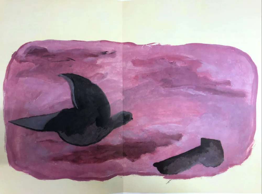 石版画 Braque - Oiseaux