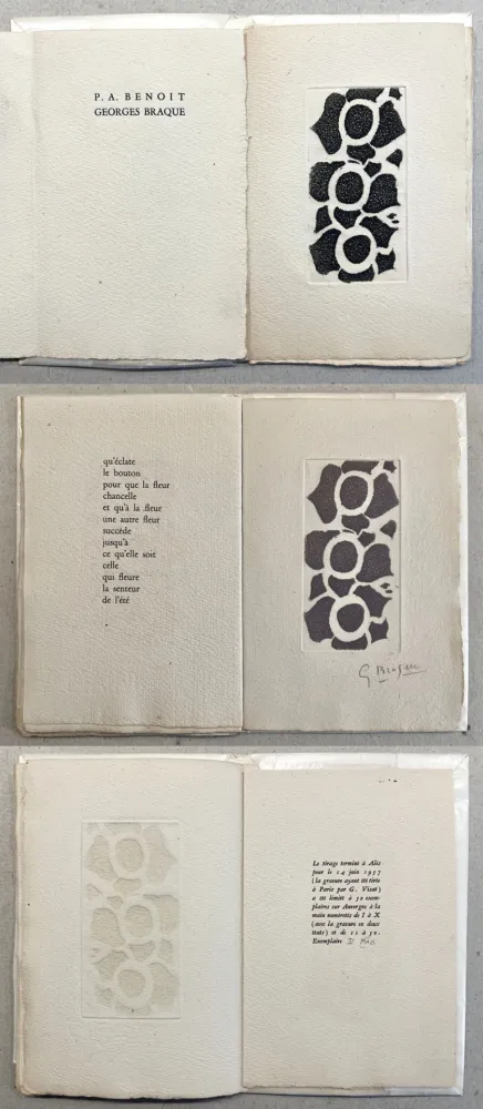 插图书 Braque - P.A.B. NÉ LE. Avec une gravure de Georges Braque (1957)