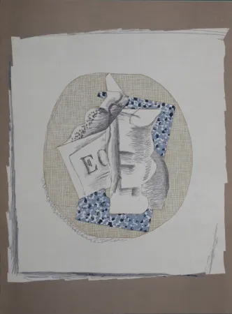 石版画 Braque - Papiers Collés (A), 1963