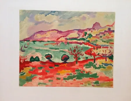 石版画 Braque - Paysage A L'estaque Lithographie