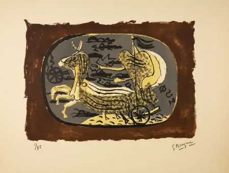 石版画 Braque - Phaéton (Char I)