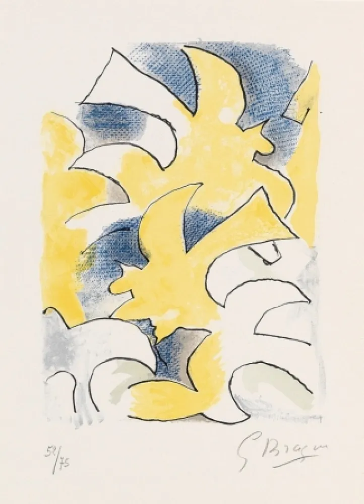 石版画 Braque - Profil (Profile) from Lettera amorosa