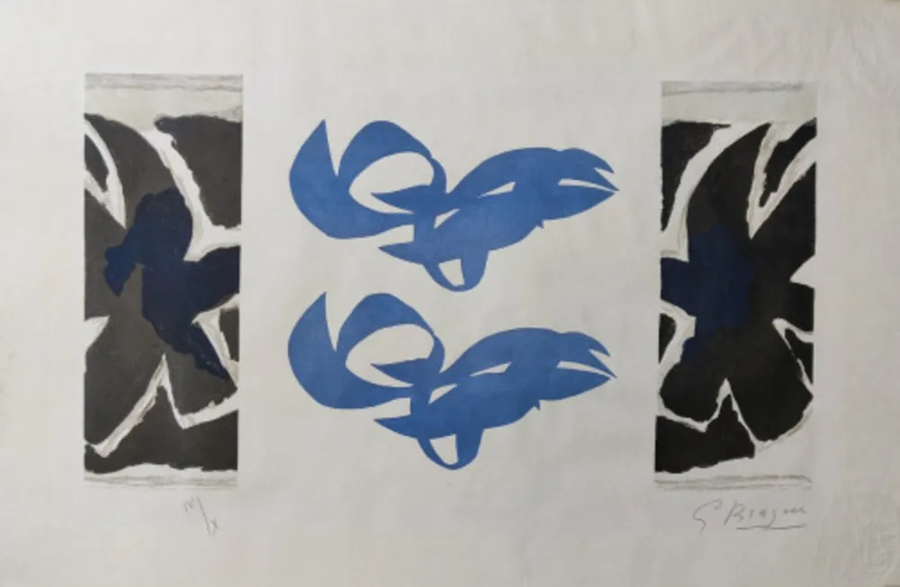 蚀刻版画 Braque - Si je mourais là-bas