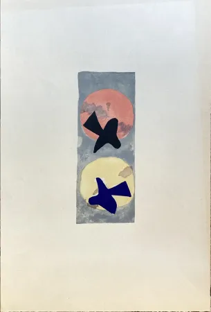石版画 Braque - Soleil et lune II