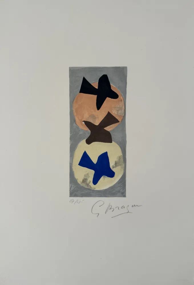 石版画 Braque - Soleil et Lune II 