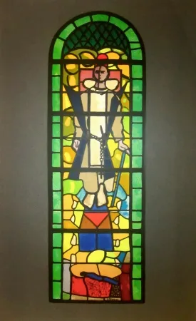 石版画 Braque - Stained glass window at Church of Saint Dominique, Varengeville