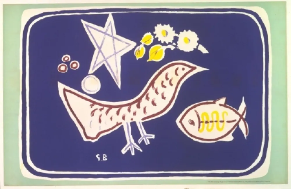 石版画 Braque - The bird