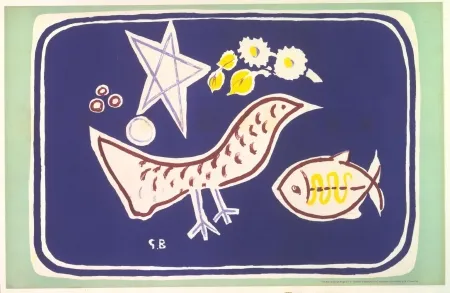 石版画 Braque - The bird