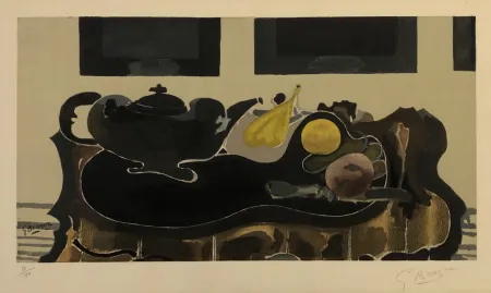 无技术 Braque - Theiere et Fruits