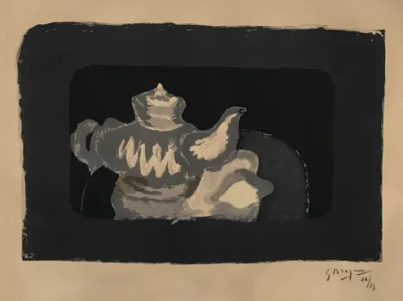 石版画 Braque - Theiere Grise (Gray Teapot)