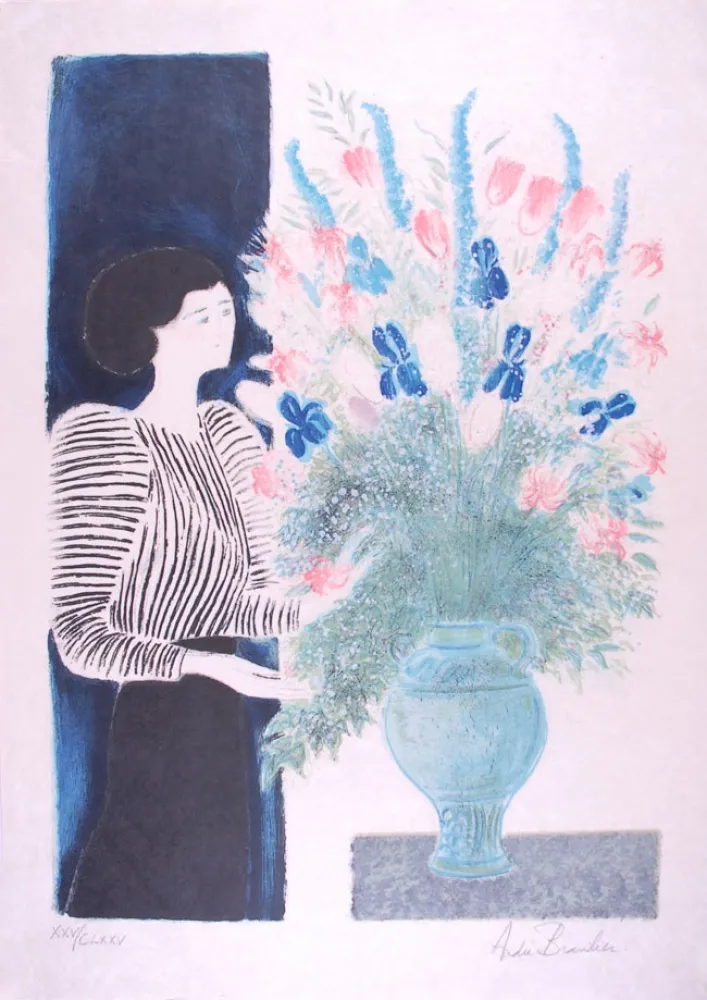 石版画 Brasilier - Bouquet Royal