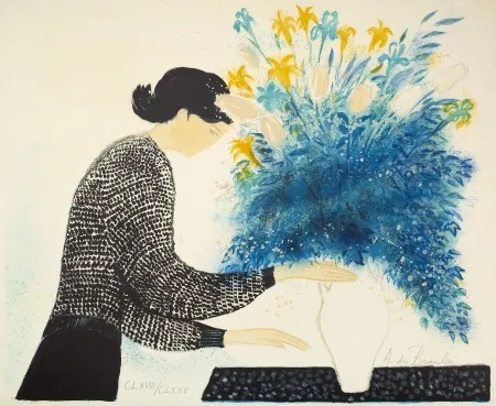 石版画 Brasilier - Grand bouquet du matin