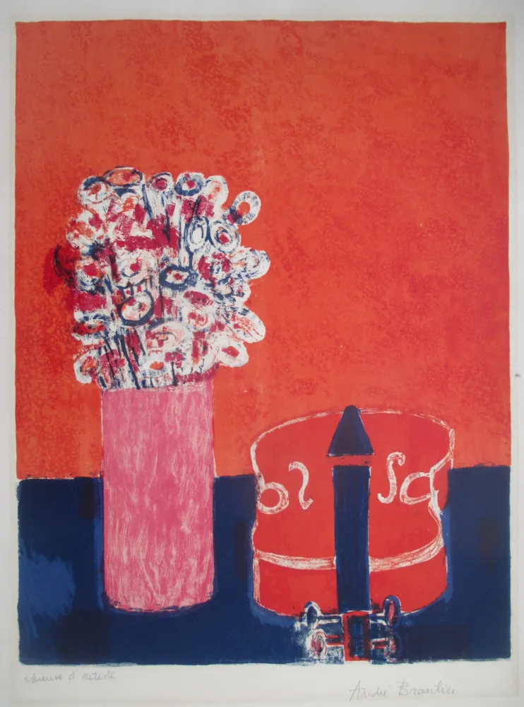 石版画 Brasilier - Le violon rouge