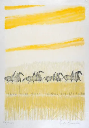 石版画 Brasilier - Les Roseaux - Reeds