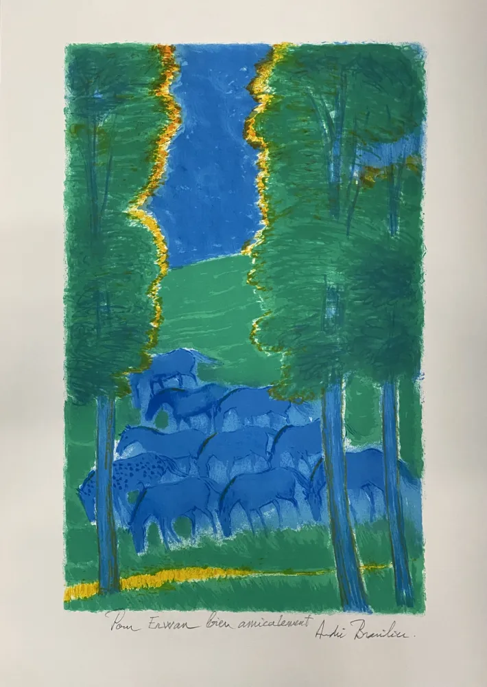 石版画 Brasilier - Les Trois Arbres