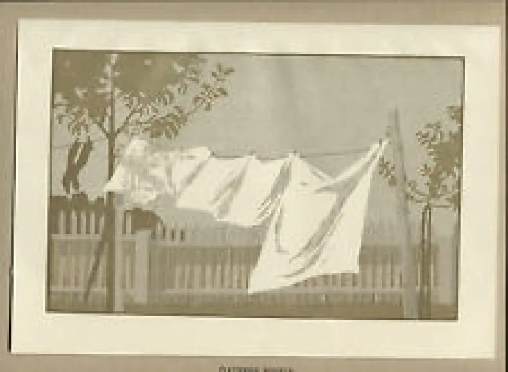 木刻 Braumüller-Havermann - Flatternde Windeln