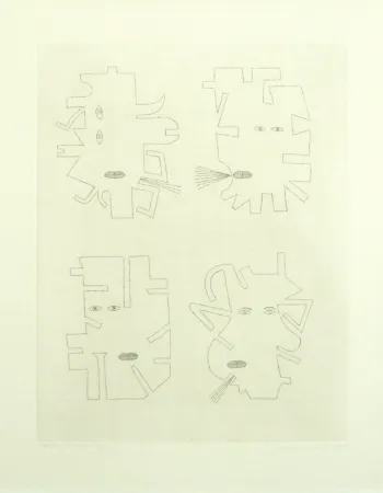 版画 Brauner - Codex d'un visage