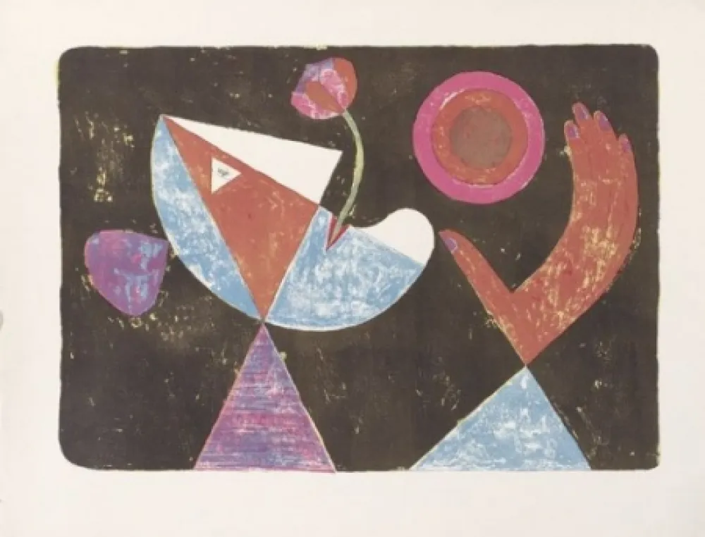 石版画 Brauner - La fiancée héliotropique