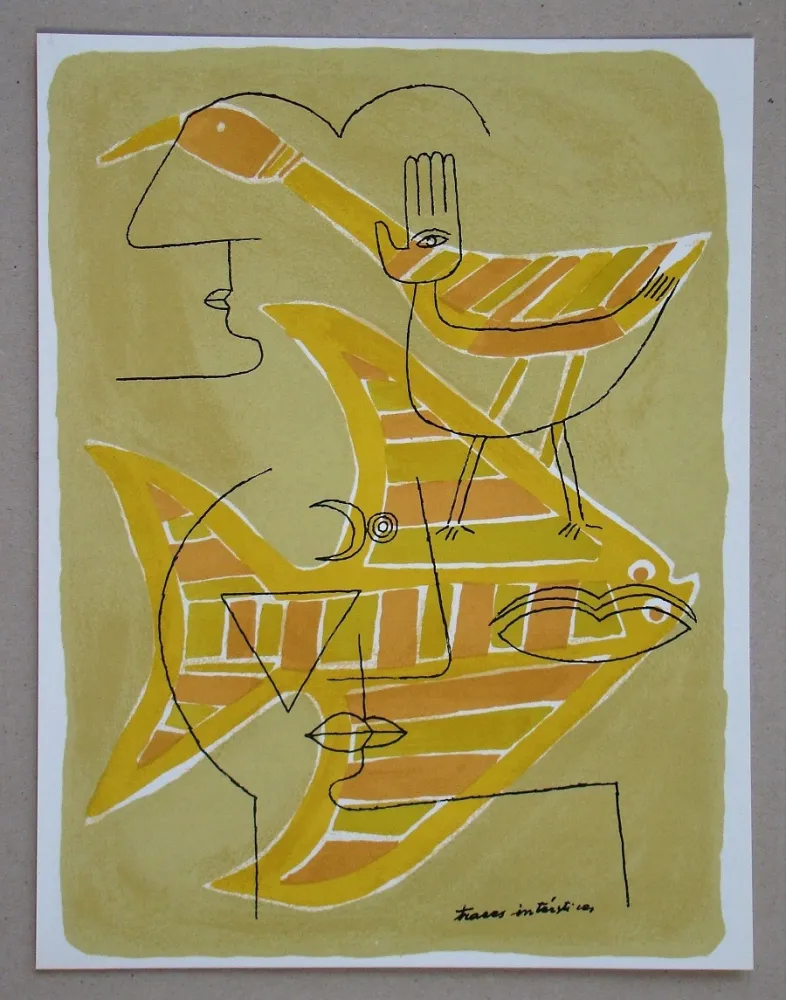 石版画 Brauner - Traces interstices