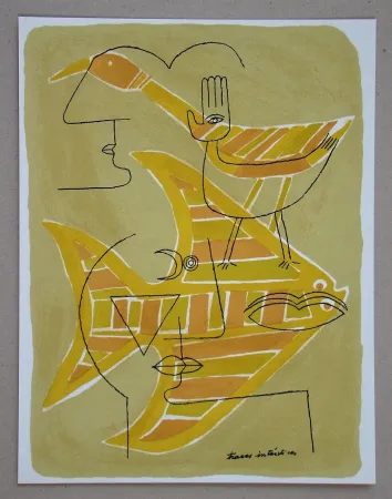 石版画 Brauner - Traces interstices