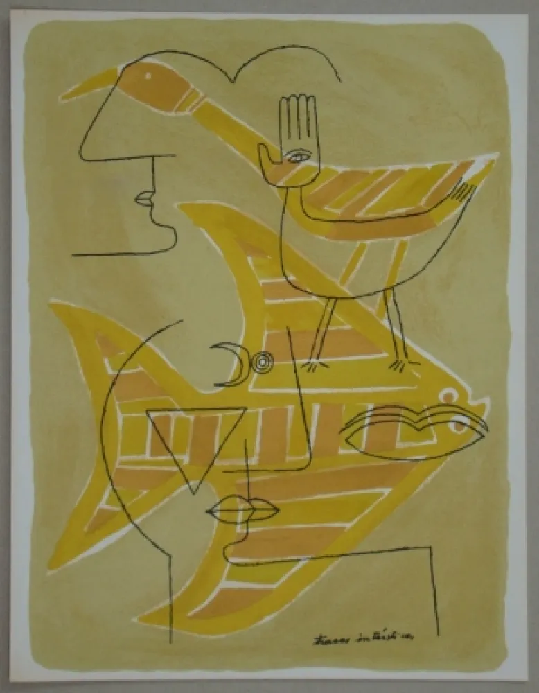 石版画 Brauner - Traces interstices
